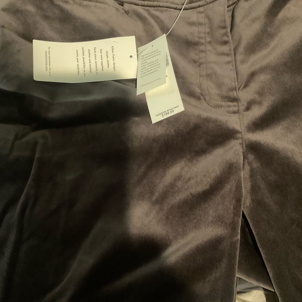 NWT EILEEN FISHER Cotton Tencel Valveteen pants Large